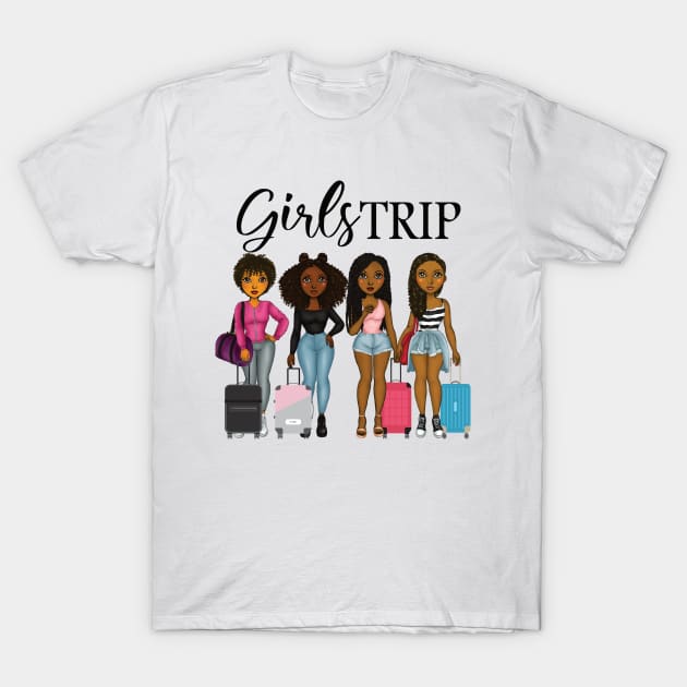 Girls trip black women African American cute gift T-Shirt by DODG99